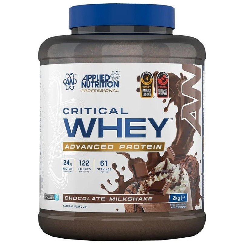 Applied Nutrition Critical Whey, Chocolate Milkshake 2000g- Lillys Pharmacy and Health Store