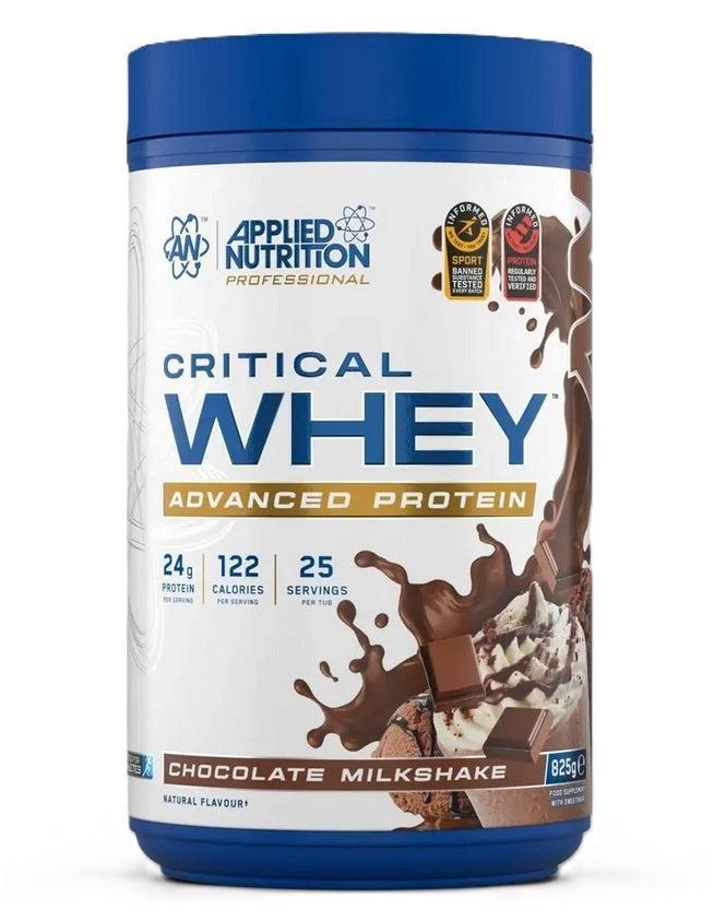 Applied Nutrition Critical Whey, Chocolate Milkshake (EAN 5056555211199) 825g- Lillys Pharmacy and Health Store