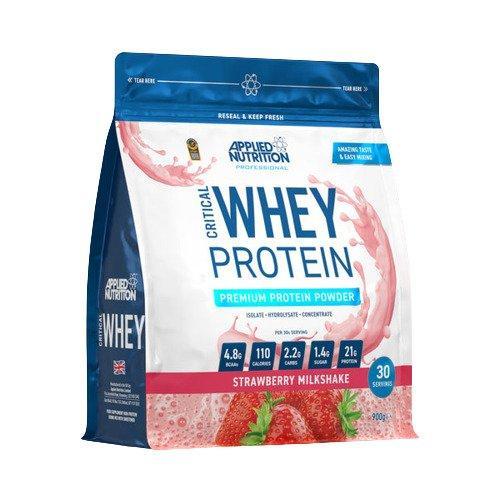 Applied Nutrition Critical Whey, Strawberry Milkshake (EAN 5056555203149) 900g- Lillys Pharmacy and Health Store