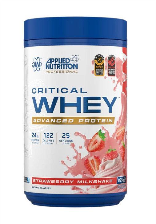 Applied Nutrition Critical Whey, Strawberry Milkshake (EAN 5056555211236) 825g- Lillys Pharmacy and Health Store