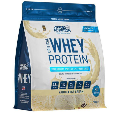Applied Nutrition Critical Whey, Vanilla Ice Cream 900g- Lillys Pharmacy and Health Store