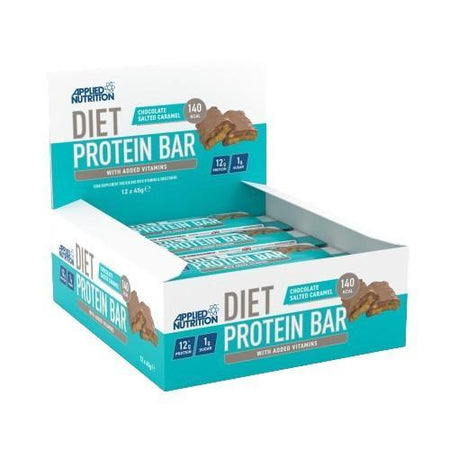 Applied Nutrition Diet Protein Bar, Chocolate Salted Caramel 12 x 45g- Lillys Pharmacy and Health Store