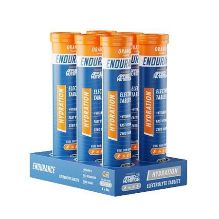 Applied Nutrition Endurance Hydration Electrolyte Effervescent Tablets, Orange 6 x 20 tabs- Lillys Pharmacy and Health Store