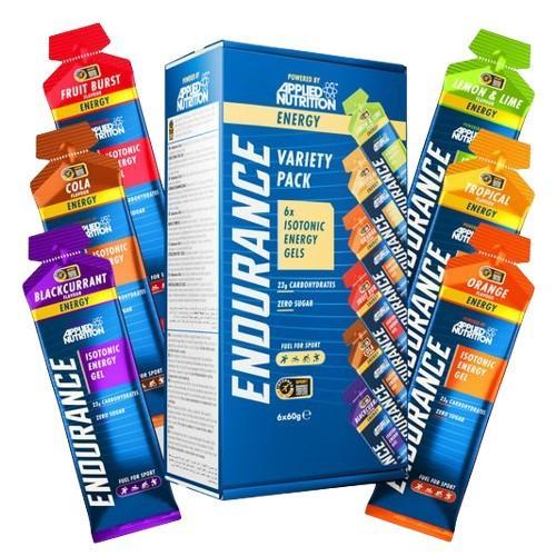 Applied Nutrition Endurance Isotonic Energy Gel, Variety Pack 6 x 60g- Lillys Pharmacy and Health Store