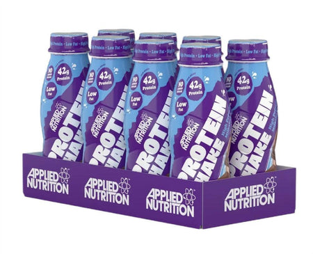 Applied Nutrition High Protein Shake, Double Chocolate (EAN 05056555200483) 8 x 500 ml- Lillys Pharmacy and Health Store