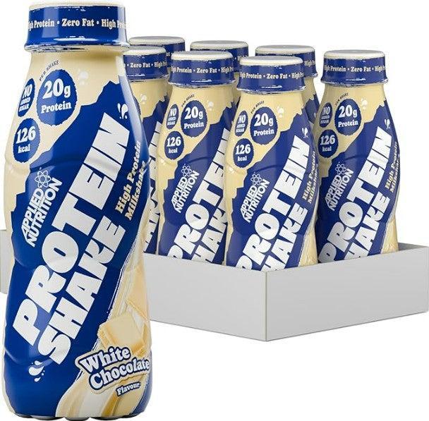 Applied Nutrition High Protein Shake, White Chocolate (EAN 05056555202104) 8 x 330 ml- Lillys Pharmacy and Health Store
