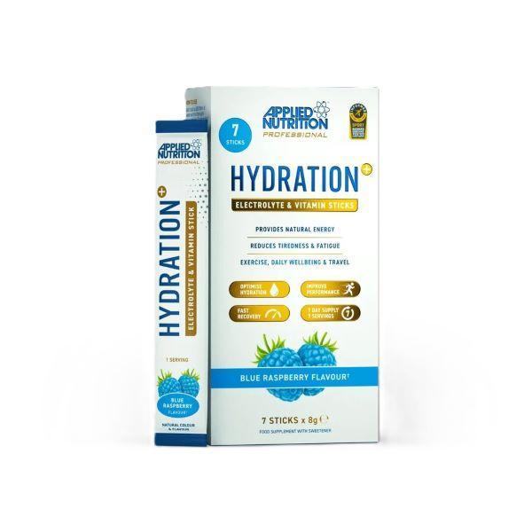 Applied Nutrition Hydration + Electrolyte & Vitamin Powder Stick Packs, Blue Raspberry 7 x 8g- Lillys Pharmacy and Health Store