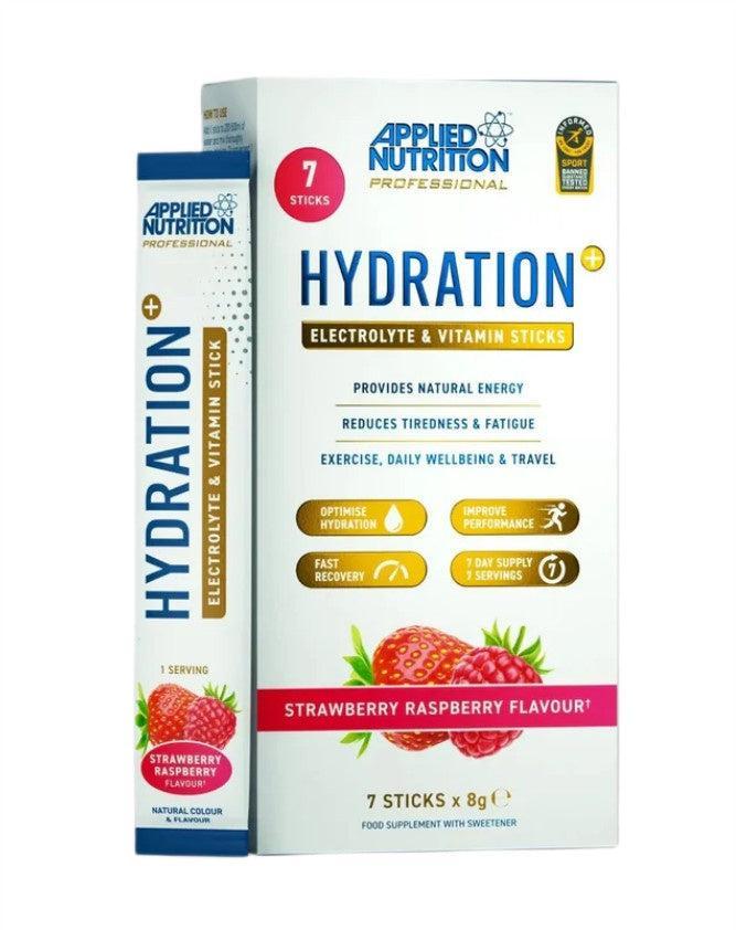 Applied Nutrition Hydration + Electrolyte & Vitamin Powder Stick Packs, Strawberry Raspberry 7 x 8g- Lillys Pharmacy and Health Store