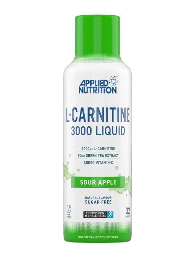 Applied Nutrition LCarnitine Liquid 3000, Sour Apple 480 ml- Lillys Pharmacy and Health Store