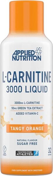 Applied Nutrition LCarnitine Liquid 3000, Tangy Orange 480 ml- Lillys Pharmacy and Health Store