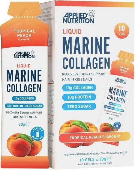 Applied Nutrition Liquid Marine Collagen, Tropical Peach 10 x 30g- Lillys Pharmacy and Health Store