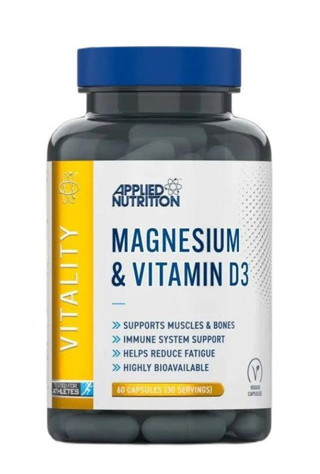Applied Nutrition Magnesium & Vitamin D3 60 vcaps- Lillys Pharmacy and Health Store