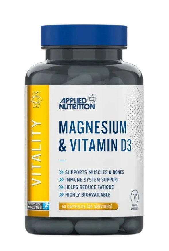 Applied Nutrition Magnesium & Vitamin D3 60 vcaps- Lillys Pharmacy and Health Store