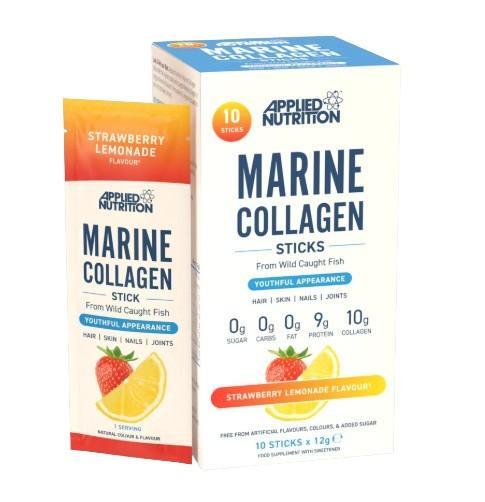 Applied Nutrition Marine Collagen Sticks, Strawberry Lemonade 10 x 12g- Lillys Pharmacy and Health Store