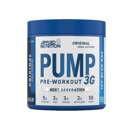 Applied Nutrition Pump 3G PreWorkout, Icy Blue Raz 375g- Lillys Pharmacy and Health Store