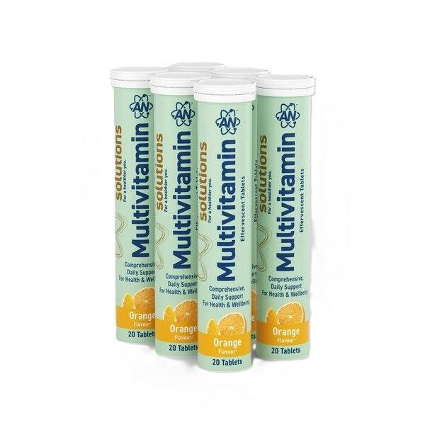 Applied Nutrition Solutions Multivitamin Effervescent Tablets, Orange - 6 x 20 tabs - Lilly’s Pharmacy & Health Store