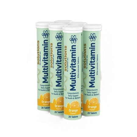 Applied Nutrition Solutions Multivitamin Effervescent Tablets, Orange - 6 x 20 tabs - Lilly’s Pharmacy & Health Store