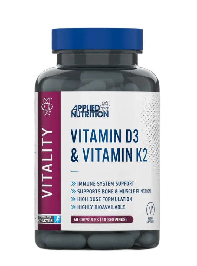 Applied Nutrition Vitamin D3 & Vitamin K2 60 vcaps- Lillys Pharmacy and Health Store