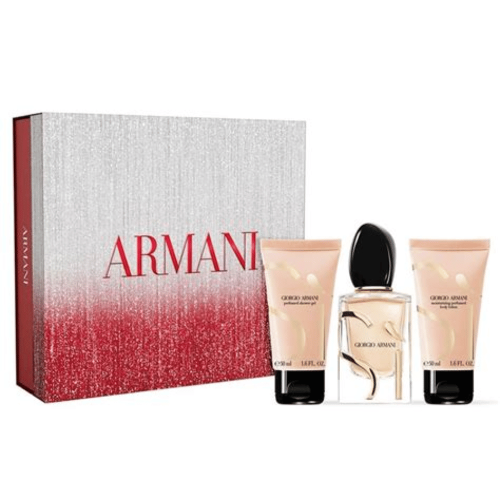 Armani Si 50ml 3 Piece Gift Set - 50ml Eau de Parfum Spray, 50ml Body Lotion, 50ml Shower Gel- Lillys Pharmacy and Health Store