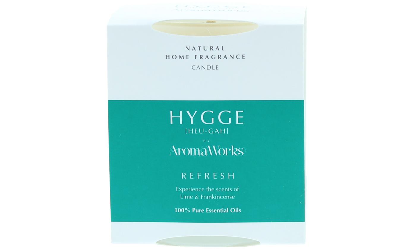 AromaWorks Hygge Candle -Refresh Lime and Frankincense  220gmCosmetics Online IE