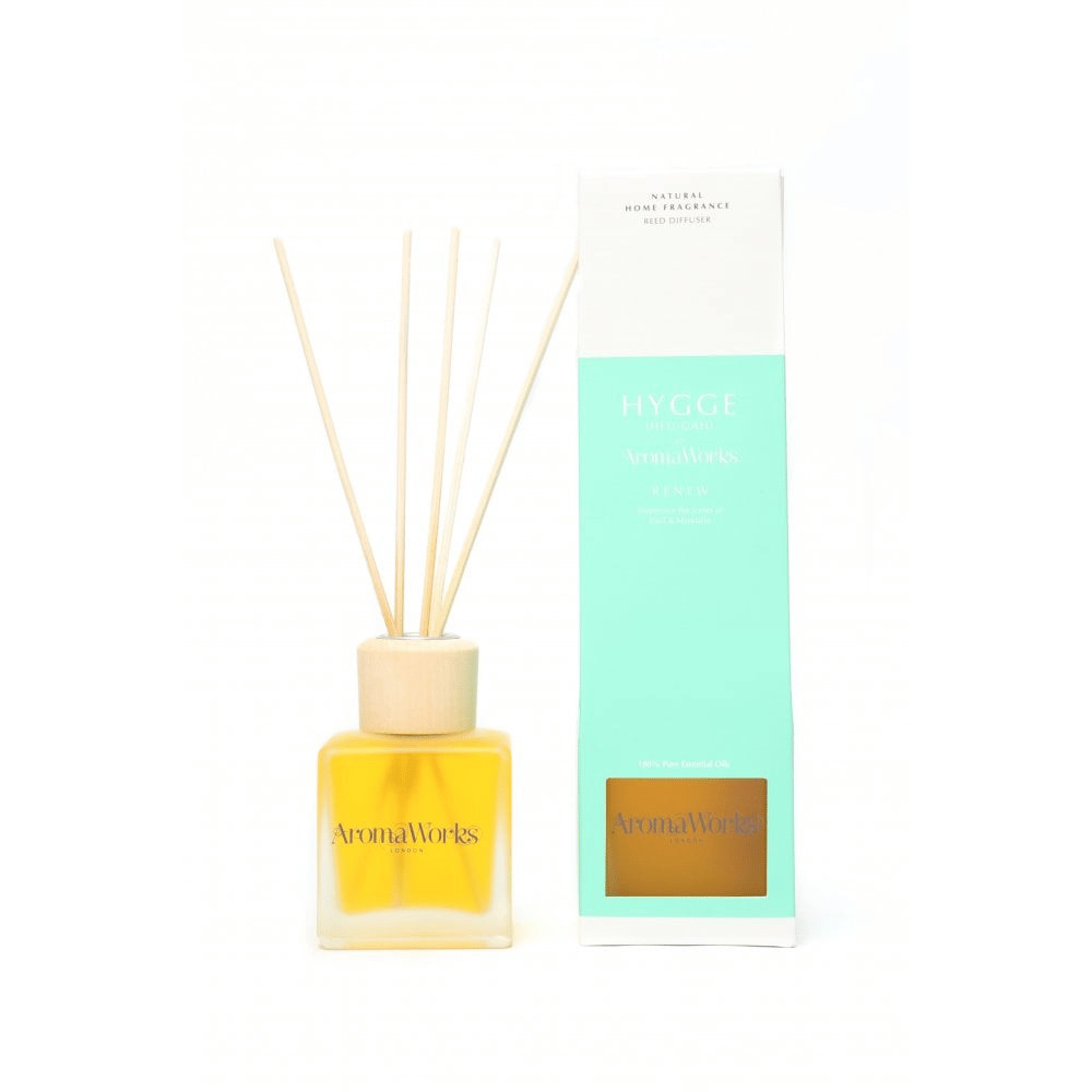 AromaWorks -Hygge Renew Reed Diffuser Basil and Mandarin- Lillys Pharmacy and Health Store