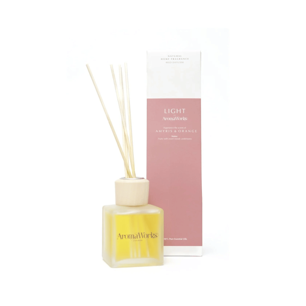 AromaWorks Light Range- Amyris & Orange Reed Diffuser 100ml- Lillys Pharmacy and Health Store
