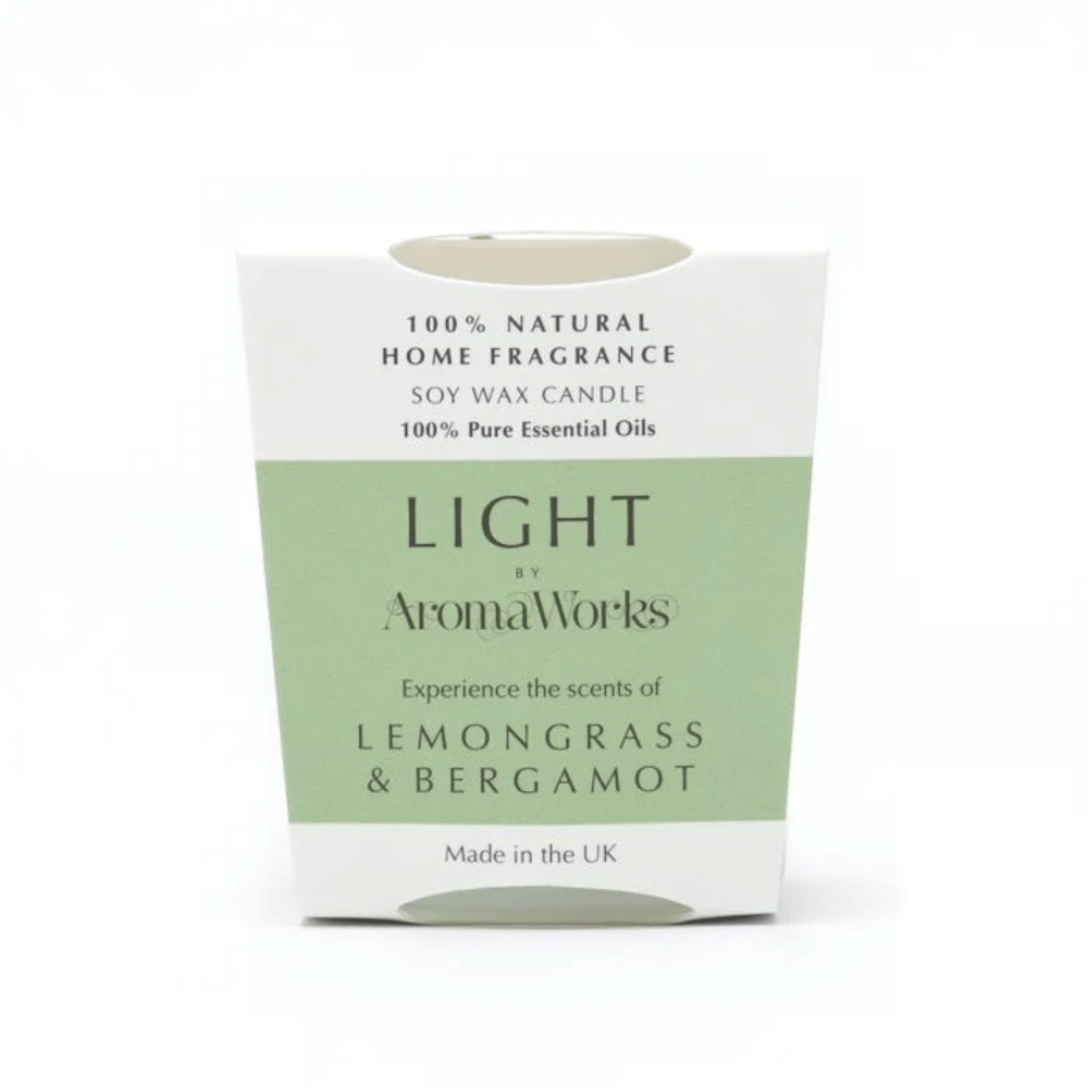 AromaWorks Light Range Lemongrass & Bergamot Candle 10cl Small- Lillys Pharmacy and Health Store