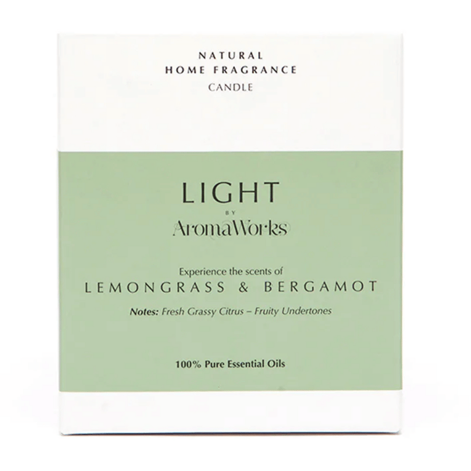 AromaWorks Light Range Lemongrass & Bergamot Candle 30cl Medium- Lillys Pharmacy and Health Store