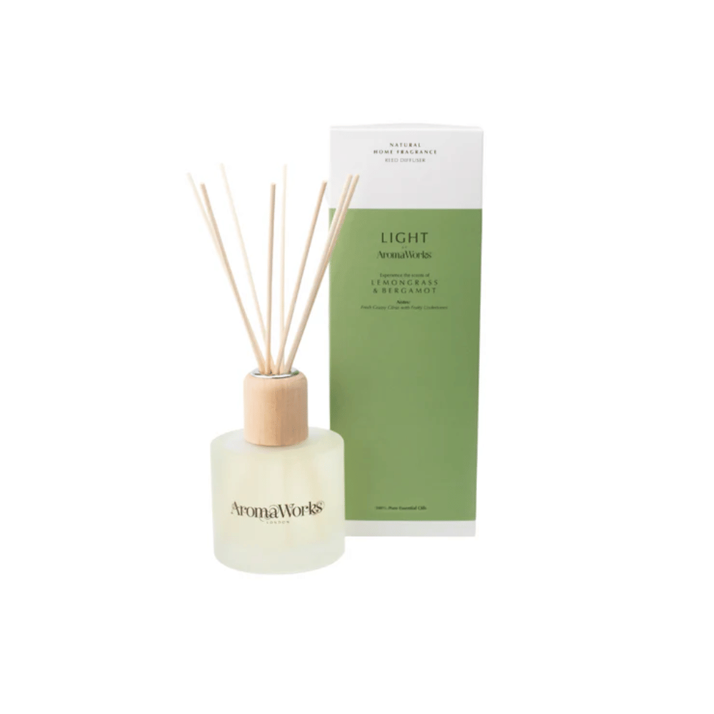 AromaWorks Light Range - Lemongrass & Bergamot Reed Diffuser 200ml- Lillys Pharmacy and Health Store