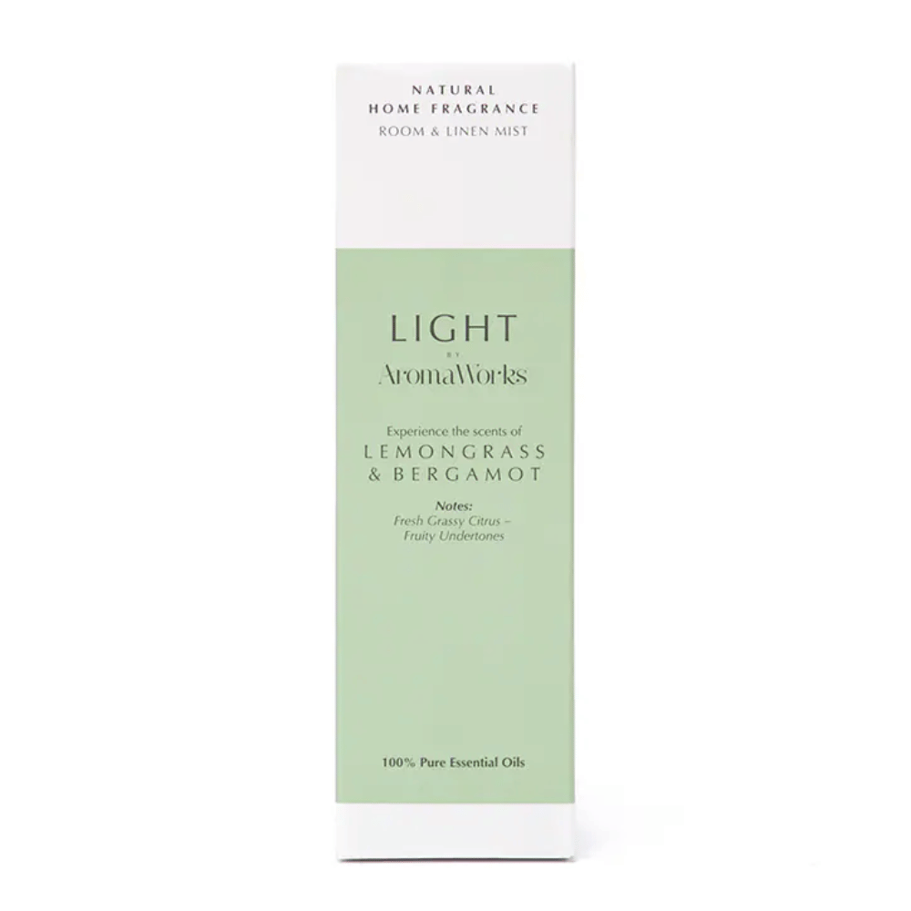 AromaWorks Light Range Lemongrass & Bergamot Room Mist 100ml- Lillys Pharmacy and Health Store