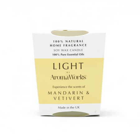 AromaWorks Light Range Mandarin & Vetivert Candle 10cl Small- Lillys Pharmacy and Health Store