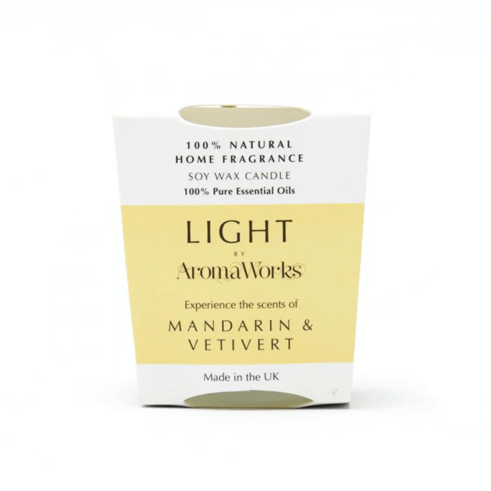 AromaWorks Light Range -Mandarin & Vetivert Candle 30cl Medium- Lillys Pharmacy and Health Store