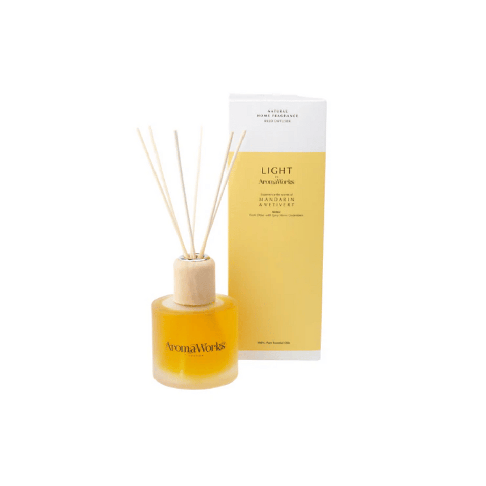 AromaWorks Light Range - Mandarin & Vetivert Reed Diffuser 200ml- Lillys Pharmacy and Health Store