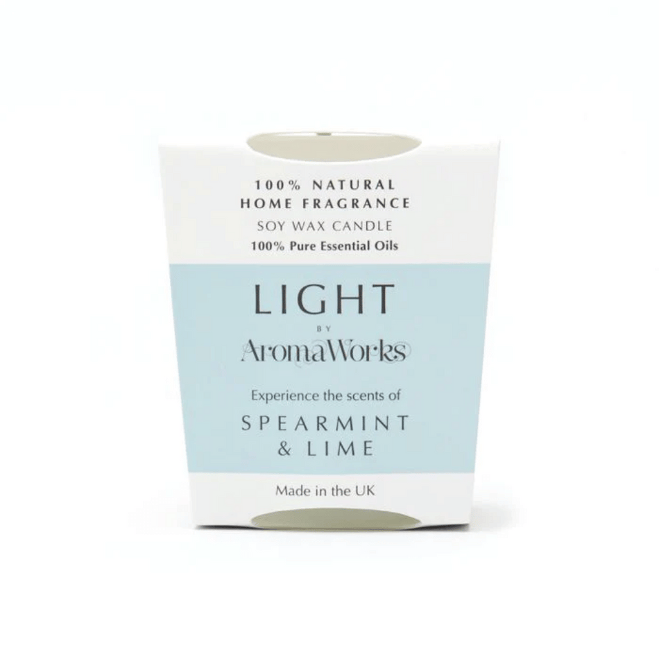 AromaWorks Light Range Spearmint & Lime Candle 10cl Small- Lillys Pharmacy and Health Store