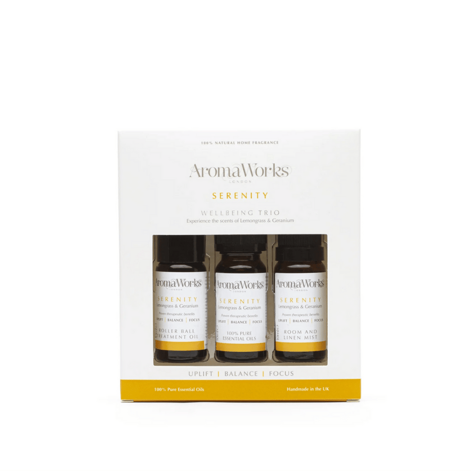 AromaWorks Serenity Wellbeing Trio 3 x 10ml products- Lillys Pharmacy and Health Store