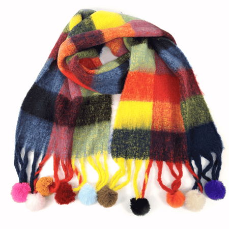 Babou - Neon Pom Pom Scarf - Flaming Berries- Lillys Pharmacy and Health Store