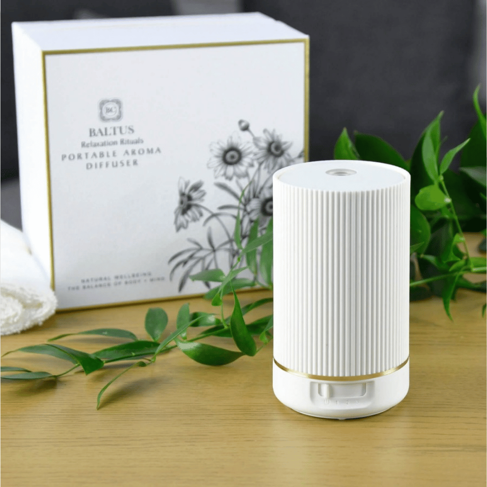 Baltus Portable Aroma Diffuser With Essential Oil Battery Operated 13cm -White- Lillys Pharmacy and Health Store