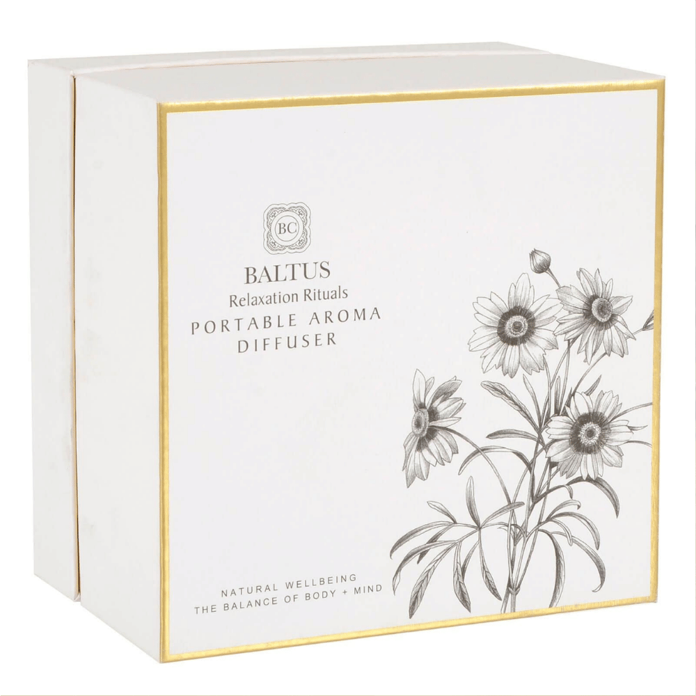 Baltus Portable Aroma Diffuser With Essential Oil Battery Operated 13cm -White- Lillys Pharmacy and Health Store