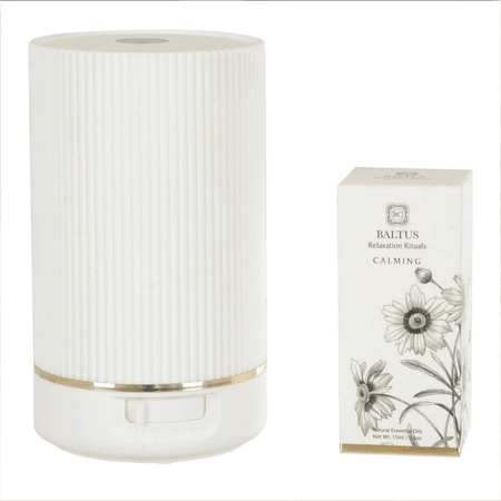 Baltus Portable Aroma Diffuser With Essential Oil Battery Operated 13cm -White- Lillys Pharmacy and Health Store