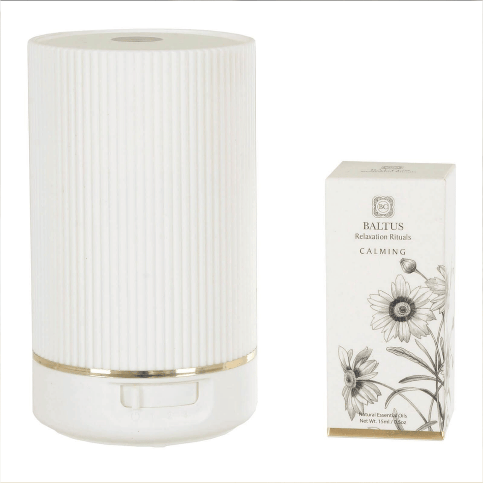 Baltus Portable Aroma Diffuser With Essential Oil Battery Operated 13cm -White- Lillys Pharmacy and Health Store