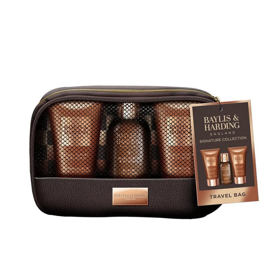 Baylis & Harding Black Pepper & Ginseng Travel Wash Bag Gift Set- Lillys Pharmacy and Health Store