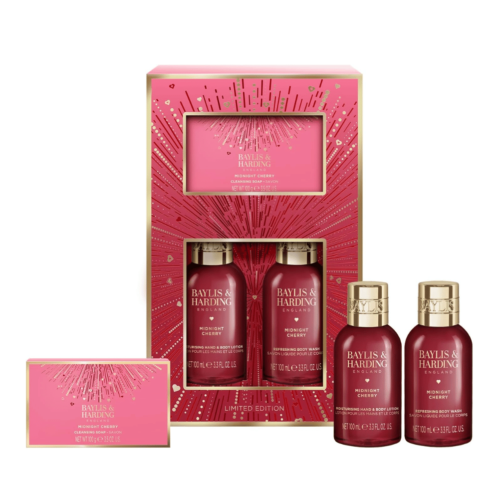 Baylis & Harding Midnight Cherry Make Me Sparkle Bathing Gift Set- Lillys Pharmacy and Health Store