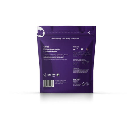 Better You Magnesium Max Sleep 250mg (160g)- Lillys Pharmacy and Health Store