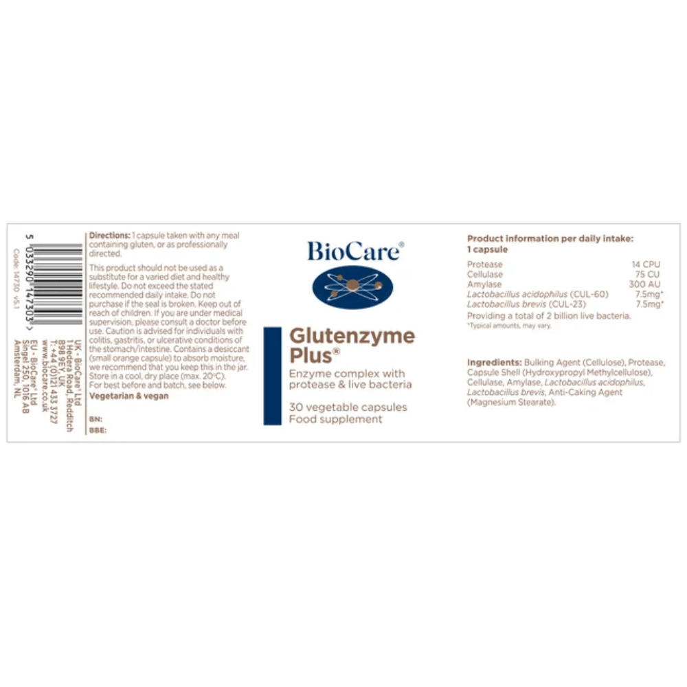 BioCare Glutenzyme PlusÂ® 30 Caps- Lilys Pharmacy and Health Store