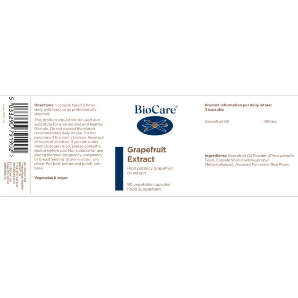 BioCare Grapefruit Seed Extract 90 Caps- Lillys Pharmacy and Health Store