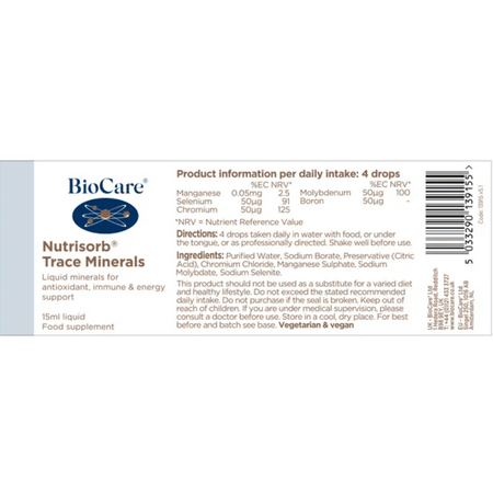 BioCare Nutrisorb® Trace Minerals 15ml- Lillys Pharmacy and Health Store