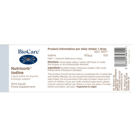 BioCare Nutrisorb® Iodine 15ml- Lillys Pharmacy and Health Store