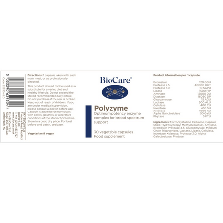 BioCare Polyzyme Forte® 30 Caps- Lillys Pharmacy and Health Store