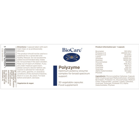 BioCare Polyzyme ForteÂ® 30 Caps- Lilys Pharmacy and Health Store