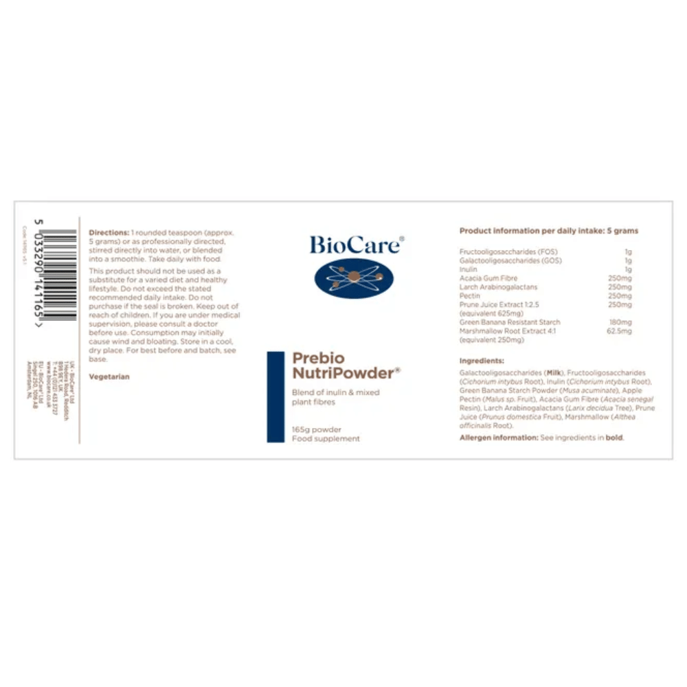 BioCare Prebio NutriPowder 165g- Lillys Pharmacy and Health Store